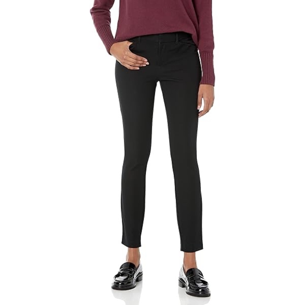 gap slim ankle khaki pants black